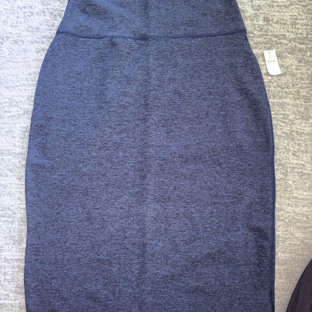 Aerie Heathered Blue Pencil Skirt